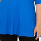 Alfani Women's Plus V Neck Swing T-Shirt Blue Size 1X