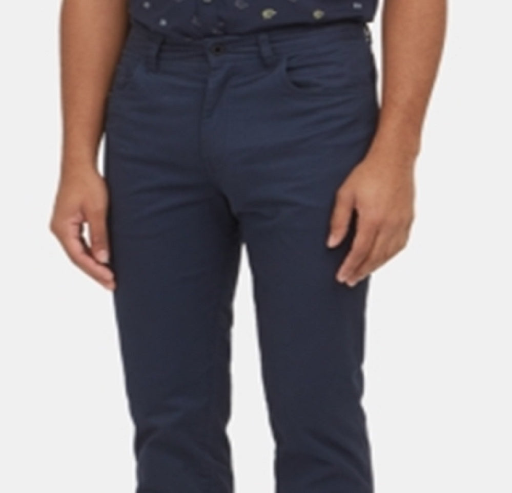 Kenneth Cole New York Men's Twill Straight Leg Chino Pants Blue Size 36X30