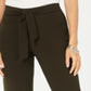 Style & Co Women's s Tie Front Crop Ankle Pants Green Size 10 Petite