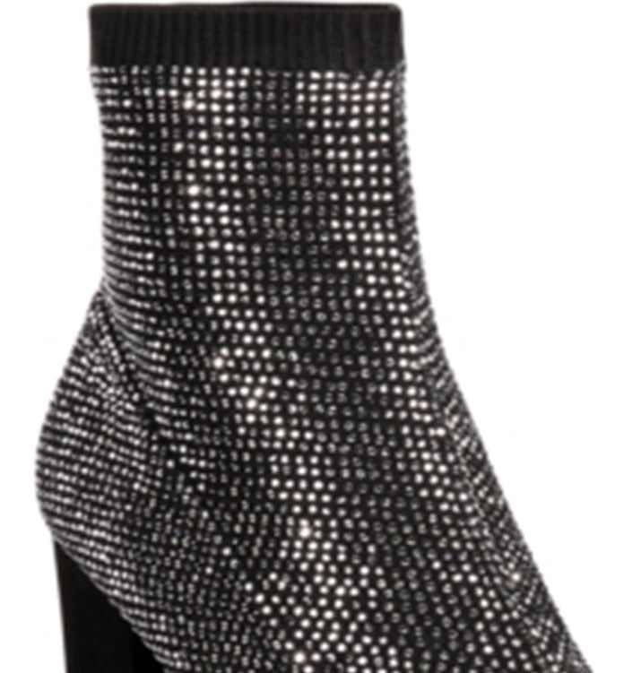 Material Girl Women's Baybe Sock Booties Black Size 5.5 M