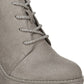 Carlos by Carlos Santana Women's Wills Lace up Wedge Gray Size 10 M