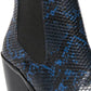 Steve Madden Women's Gail Leather Pointed Toe Chelsea Boots Blue Size 9 M