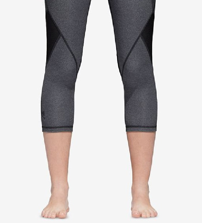 Adidas Women's Fitness Alphaskin Capri Pants Gray Size XX-Large