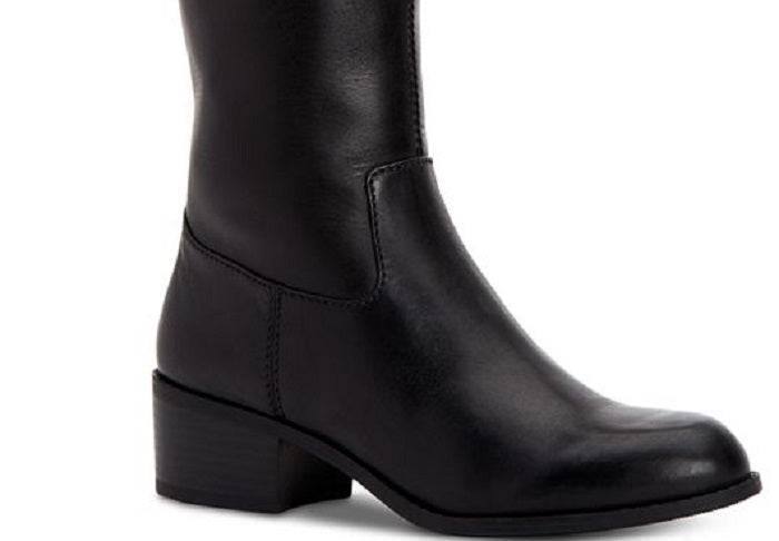Alfani Women's Round Toe Knee High Fashion Boots Black Size 7.0