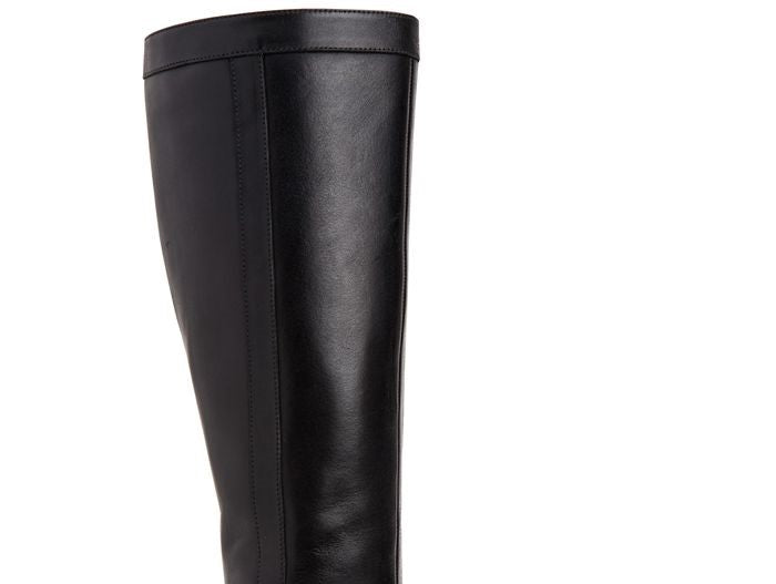 Bandolino Women's Jimani Leather Closed Toe Mid Calf Fashion Boots -Black  Size 7 M