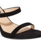 INC International Concepts Women's Sadiee Strappy Dress Sandals Suede Black Size 10 M