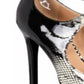 Thalia Sodi Women's Chelsie2 Peep Toe Ankle Strap Shoes Black Size 8 M