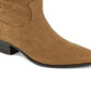 Esprit Women's Polina Pleated Western Booties Brown Size 11