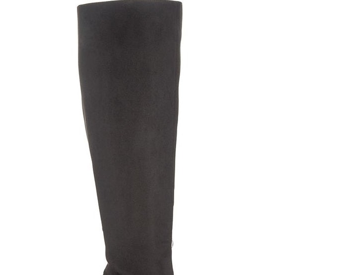 INC International Concepts Women's Taisa Solid Almond Toe Knee High Boots Black Size 10 M