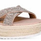 Material Girl Women's Mbrinnyf Cotton Open Toe Casual Platform Sandals Pink Size 7 M