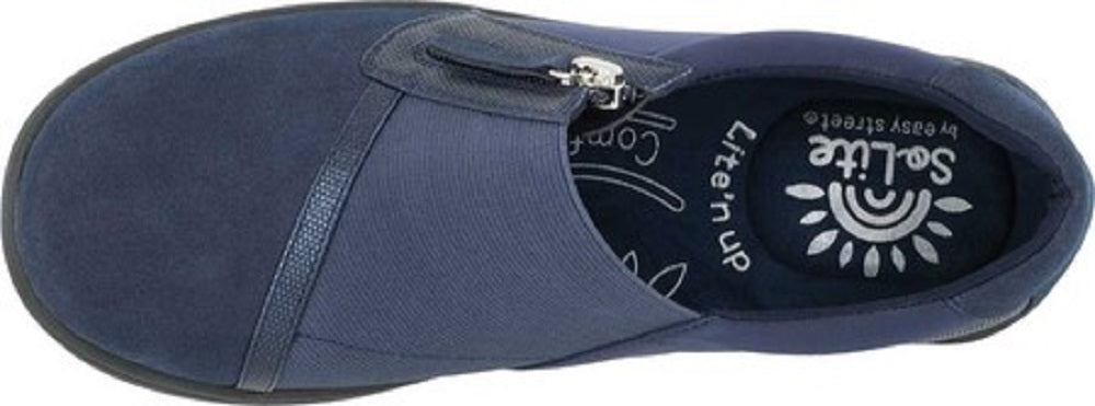 Easy Street Women's Dreamy Comfort Slip on Blue Size 7.5 M