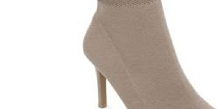 Steve Madden Women's Cookie Fabric Pointed Toe Mid Calf Fashion Boots Gray Size 8.5 M