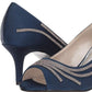 Caparros Women's Oz Peep Toe Classic Pumps Blue Size 6.5 M