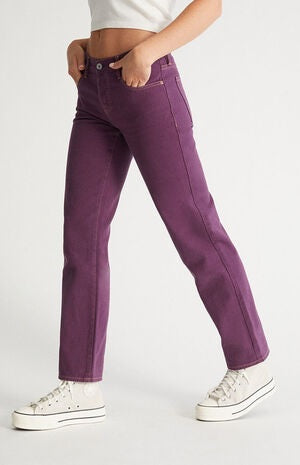 Levi's Women's Plus Straight Mid Rise Pants Purple  Size 20W
