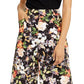 INC International Concepts Women's Pocketed Floral Wide Leg Pants Black Size 14