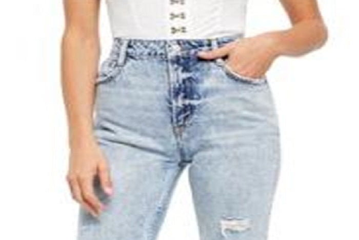 Free People Women's My Own Lane Jeans Blue Size 26