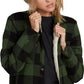 Volcom Women's Plaid About You Long Sleeve Shirt Green Size Large