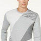Alfani Men's Angled Colorblocked Pullover Sweater Gray Size X-Large