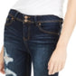 Indigo Rein Junior's Distressed Curvy Jeans Blue Size 0