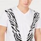 INC International Concepts Men's Pieced Zebra T-Shirt White Size Small