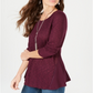 Style & Co Women's Waffle Knit Top Purple Size Small