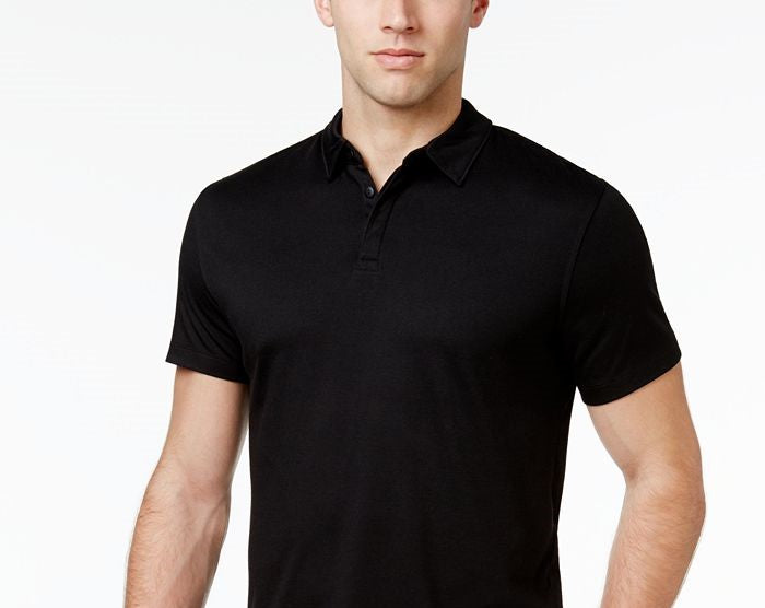 Alfani Men's Collared Short Sleeve Polo Shirt Gray Size XL