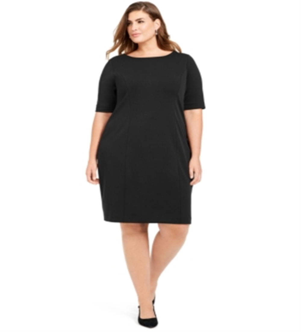 Alfani Women's Plus Sheath Dress Black Size 26W
