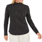 Charter Club Women's Pima Cotton Mock Neck Top Black Size X-Large
