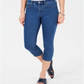 Charter Club Women's Tummy Control Bristol Capri Jeans Blue Size 10