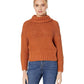 Free People Women's Long Sleeve Turtle Neck Sweater Brown Size Medium