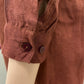 INC International Concepts Women's Vertical Stripe Button up Shirt Brown Size M