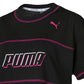 Puma Women's Modern Sports Cotton Mesh Colorblocked Cropped T-Shirt Black Size X-Small