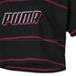 Puma Women's Modern Sports Cotton Mesh Colorblocked Cropped T-Shirt Black Size X-Small
