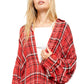 Free People Women's Hidden Valley Button Down Shirt Scarlett Red Size X-Small