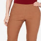 Charter Club Women's Solid Straight Leg Pants Brown Size 14