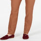 Charter Club Women's Solid Straight Leg Pants Brown Size 14