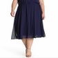 Anne Klein Women's Plus Drawstring MIDI Dress Blue Size 1X
