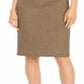 Anne Klein Women's Vicuna  Faux Suede Sheath Dress Brown Size 10