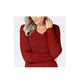 Karen Scott Women's Cotton Cable Knit Sweater Red Size XXL