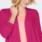 Karen Scott Women's Draped Open-Front Cardigan Pink Size M