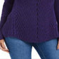 Style & Co Women's Ribbed Knit Sweater Purple Size X-Small