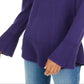 Style & Co Women's Ruffle Hem Knit Sweater Purple Size XX-Large