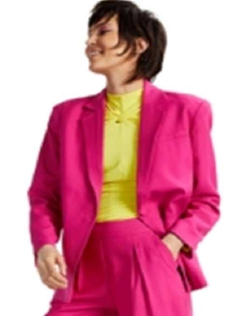 INC International Concepts Women's  Oversized Blazer Oversized Blazer Jazzy Pink Size M