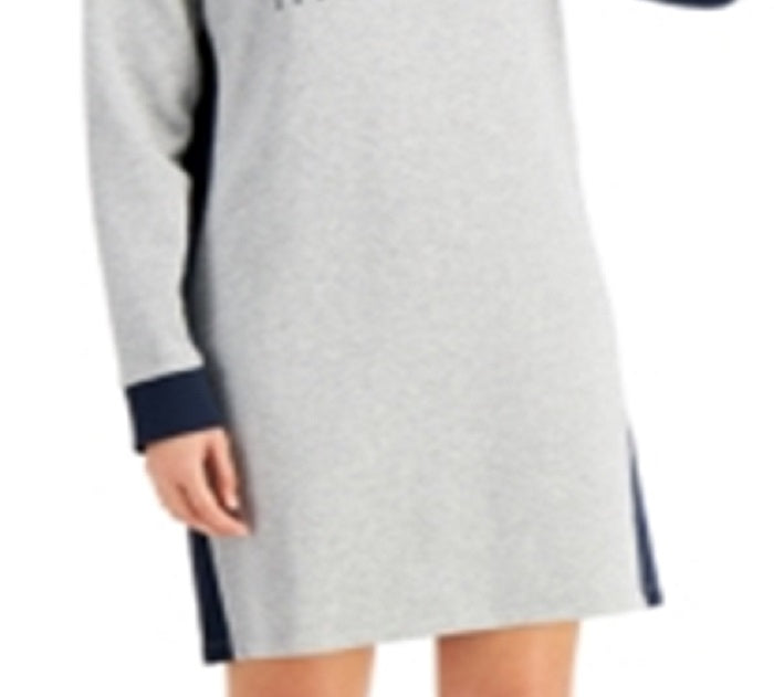 Tommy Hilfiger Women's Logo Hoodie Dress Gray Size X-Large