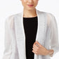Alfani Women's Novelty Stitch Cardigan White Size X-Large