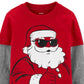 Carter's Boy's Cool Santa Slider T-Shirt Red Size 4T