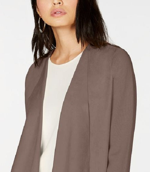 INC Womens Knit Open Front Cardigan Sweater Brown Size XL