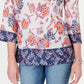 Charter Club Women's Petite Double-Floral Printed Tunic  White Size Petite M