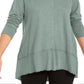 Style & Co Women's Cotton High Low Top Green Size X-Small