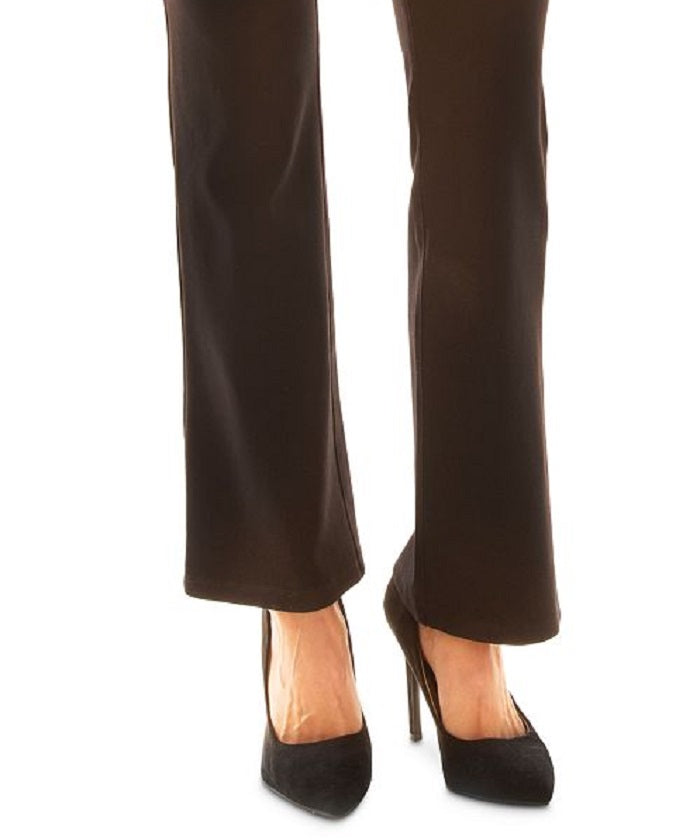 BCX Junior's Pull on Ponte Knit Pants -Brown- Size Large